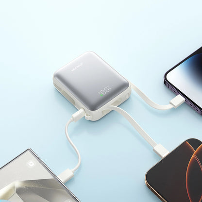 Externer Akku Joyroom JR-PBF27, 10000mAh, 22.5W, PD, 1 x Lightning - 2 x USB-C, Weiß
