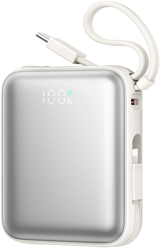 Externer Akku Joyroom JR-PBF27, 10000mAh, 22.5W, PD, 1 x Lightning - 2 x USB-C, Weiß