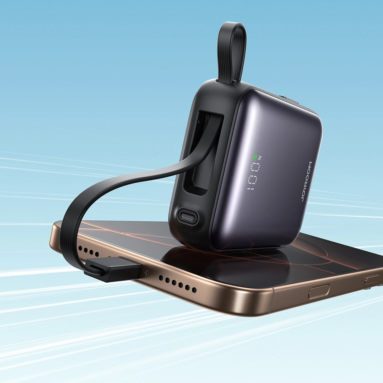 Externer Akku Joyroom JR-PBF27, 10000mAh, 22.5W, QC + PD, 1 x Lightning - 2 x USB-C, Schwarz