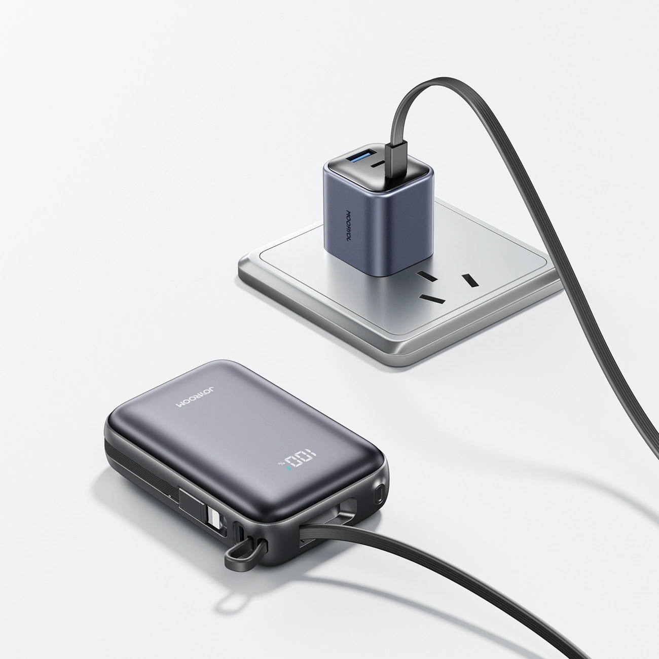 Externer Akku Joyroom JR-PBF29, 20000mAh, 22.5W, QC + PD, 1 x Lightning - 2 x USB-C, Schwarz