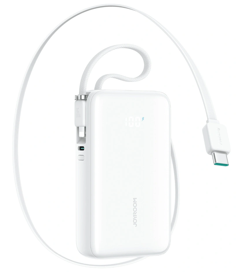 Externe Batterie Joyroom JR-PR2L, 10000mAh, 35W, QC + PD, 1 x Lightning - 2 x USB-C, Weiß