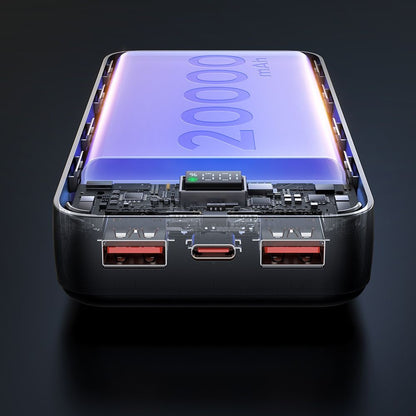 Externer Akku McDodo MC-4230, 20000mAh, 22.5W, QC + PD, 2 x USB-A - 1 x USB-C, Schwarz