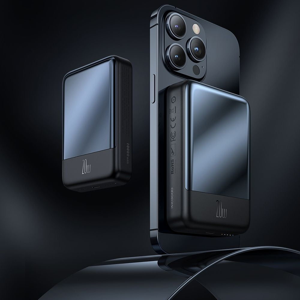 Externer Wireless-Akku McDodo MC-4261 Ambilight, 10000mAh, 20W, PD + FQI, 1 x QI - 1 x USB-C, Schwarz