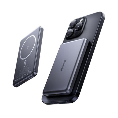 Externer Wireless-Akku McDodo MC-4641 Meta, 5000mAh, 20W, PD + FQI, 1 x QI - 1 x USB-C, Schwarz