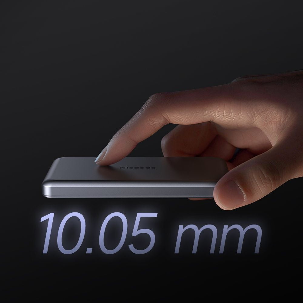 Externer Wireless-Akku McDodo MC-4641 Meta, 5000mAh, 20W, PD + FQI, 1 x QI - 1 x USB-C, Schwarz