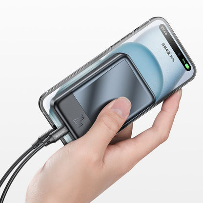 Externer Wireless-Akku McDodo MC-5021 Ambilight, 20000mAh, 20W, PD + FQI, 1 x QI - 1 x USB-C, Schwarz