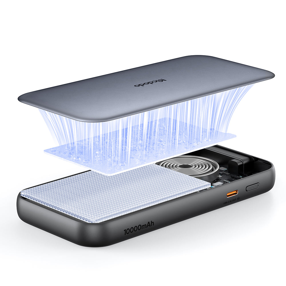 Externe Batterie McDodo MC-5920 MetaFree, 10000mAh, 45W, PD, 2 x USB-C, Grau