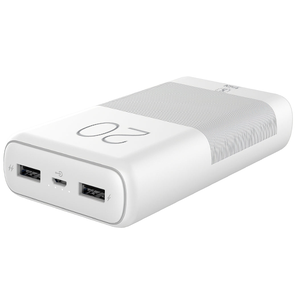 SiGN Leistungsstarker externer Akku, 20000 mAh, 10 W, 2 x USB-A, Weiß SNPB-20WH