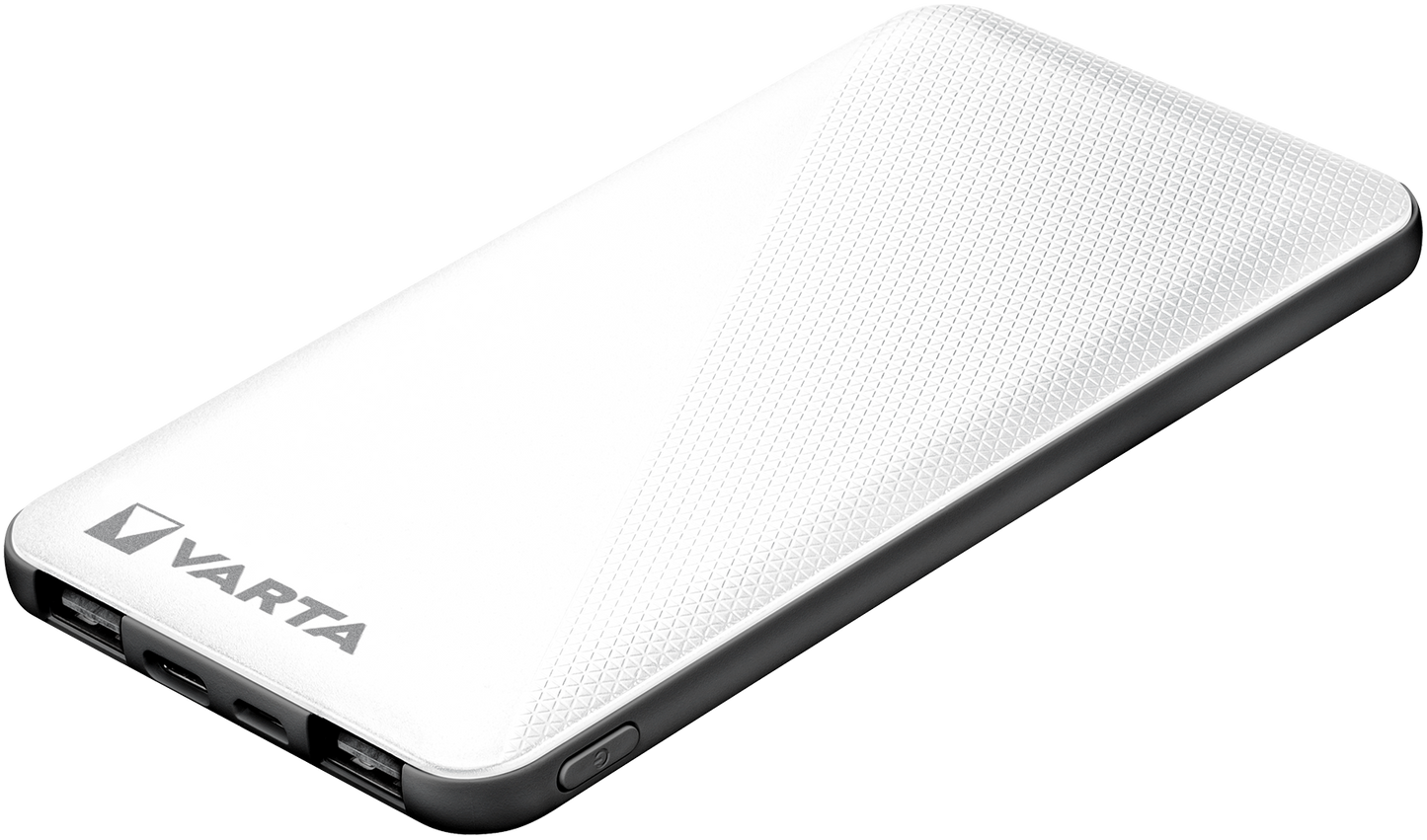 Varta Energy Externer Akku, 5000 mAh, 15 W, 2 x USB-A – 1 x USB-C, Weiß