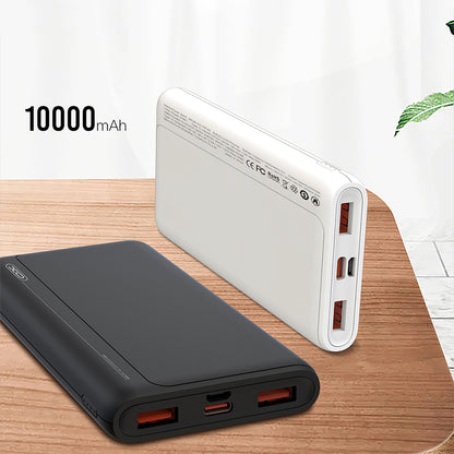 Externer Akku XO Design PR127, 20000mAh, 22.5W, QC + PD, 1 x USB-C - 2 x USB-A, Schwarz