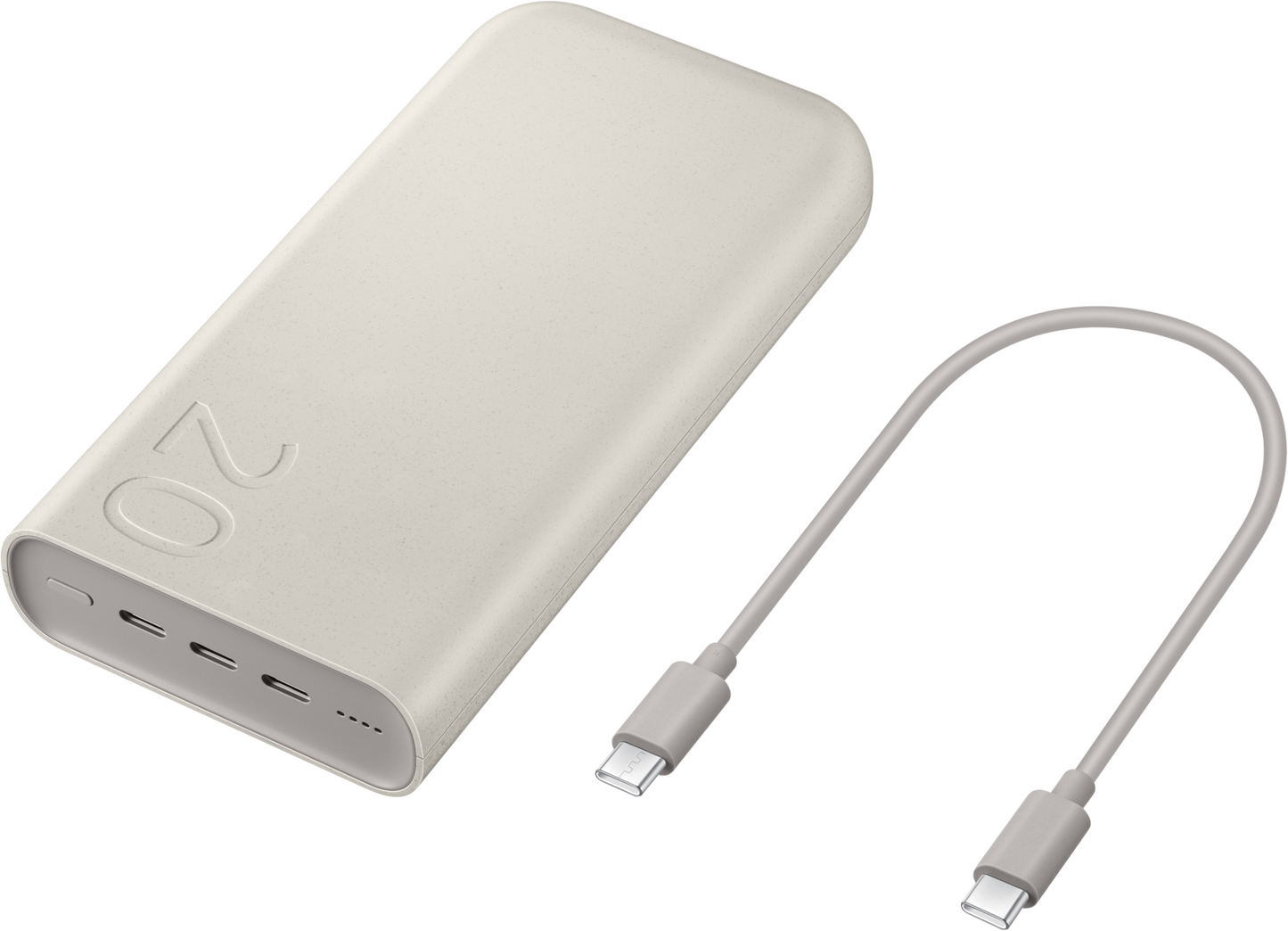 Externer Samsung-Akku, 20.000 mAh, 45 W, PD, 3 x USB-C, Beige EB-P4520XUEGEU