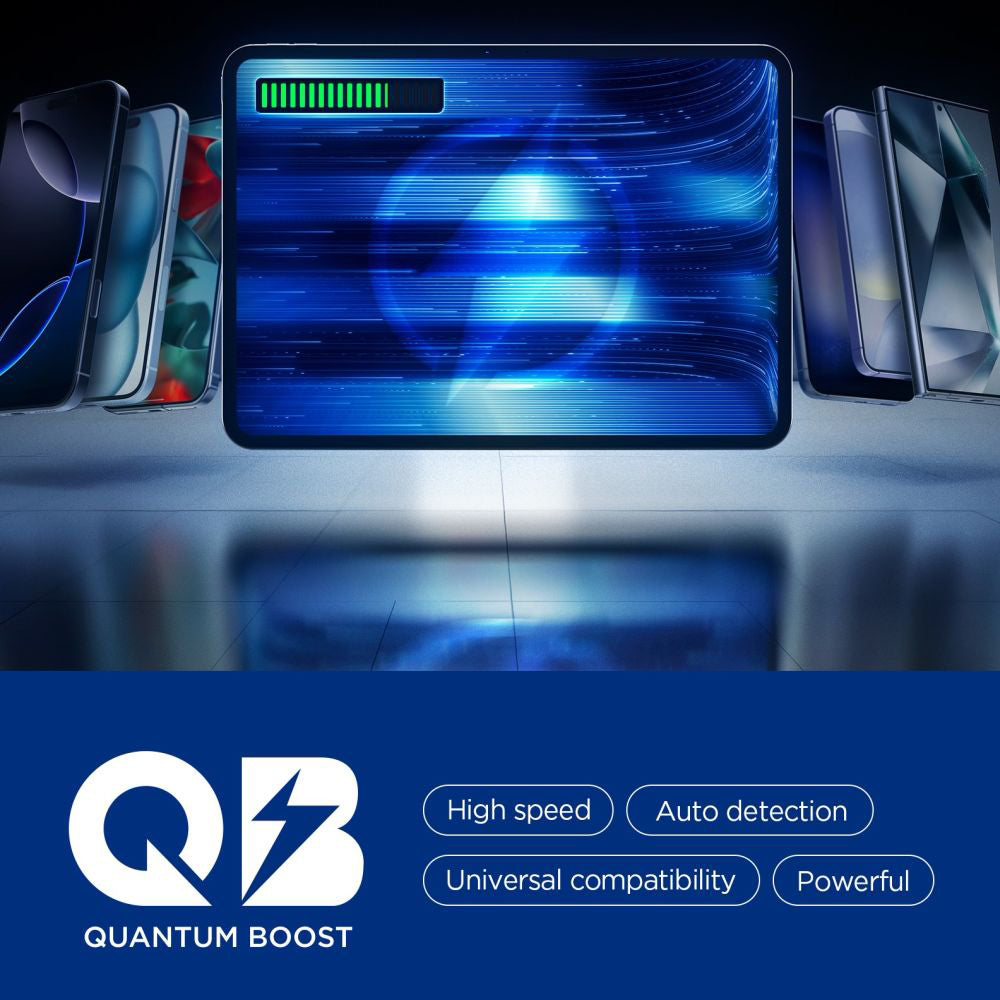 Externer Akku Spigen, 30000mAh, 30W, QC + PD, 1 x USB-A - 2 x USB-C, Schwarz