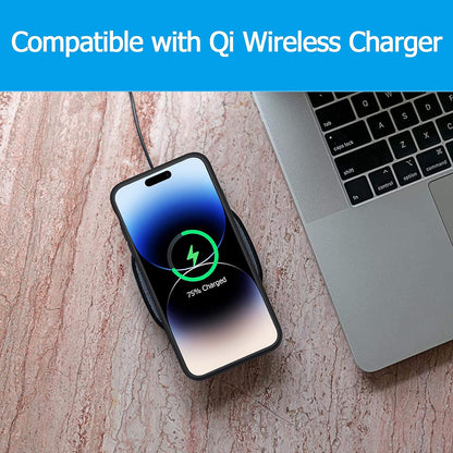 Externer Akku Typ Hülle Wireless Techsuit Power Pro Battery für Apple iPhone 15 Plus, 8500mAh, Schwarz