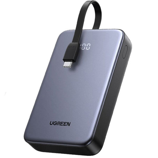Externer Akku UGREEN PB505, 20000mAh, 22.5W, QC + PD, 1 x USB-A - 2 x USB-C, Grau