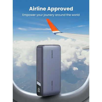 UGREEN PB720 Nexode External Battery, 20000mAh, 100W, QC + PD, 1 x USB-A - 2 x USB-C, Gray