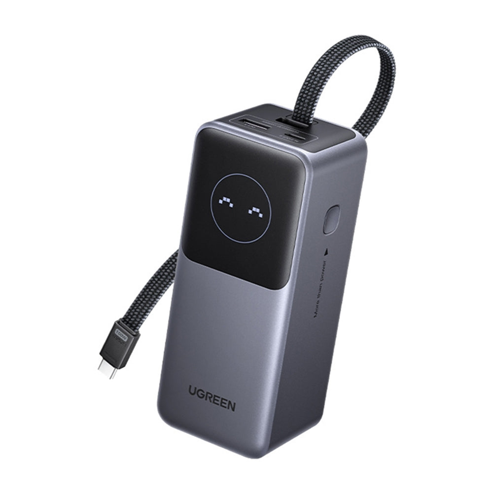 Externer Akku UGREEN PB723, 20000mAh, 130W, QC + PD, 1 x USB-A - 2 x USB-C, Grau