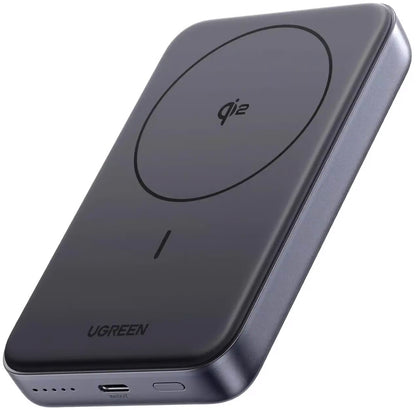 Externer Akku UGREEN PB761, 10000mAh, 30W, PD + FQI, 1 x QI - 1 x USB-C, Grau