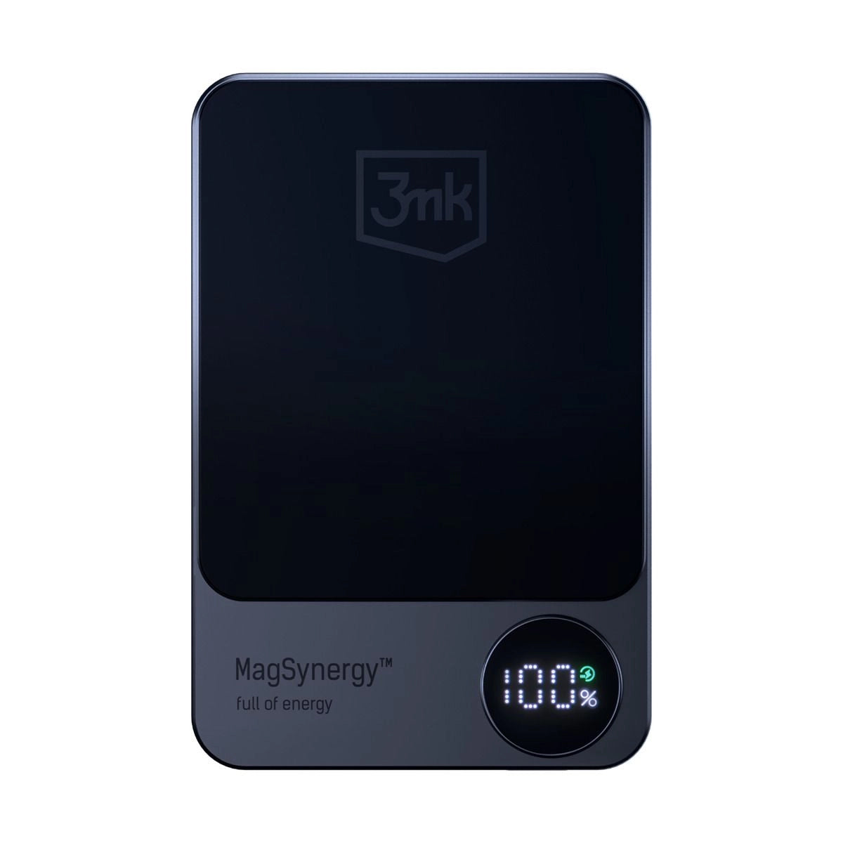 Kabelloser externer Akku 3MK MagSynergy, 5000 mAh, 18 W, PD + FQI, 1 x USB-C, Schwarz