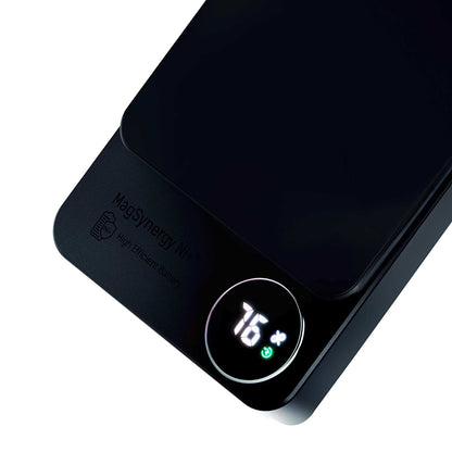 Externer Wireless-Akku 3MK MagSynergy Ni+, 5000mAh, 22.5W, PD + FQI, 1 x QI - 1 x USB-C, Schwarz