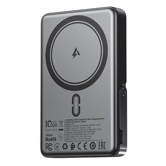 Externer Wireless Akku Acefast M17, 10000mAh, 22.5W, PD + FQI, 1 x QI - 1 x USB-C, Schwarz
