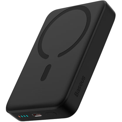 Baseus Magnetic Mini Wireless Externer Akku, 10000 mAh, 30 W, PD + FQI, 1 x QI – 1 x USB-C, Schwarz PPCX110201