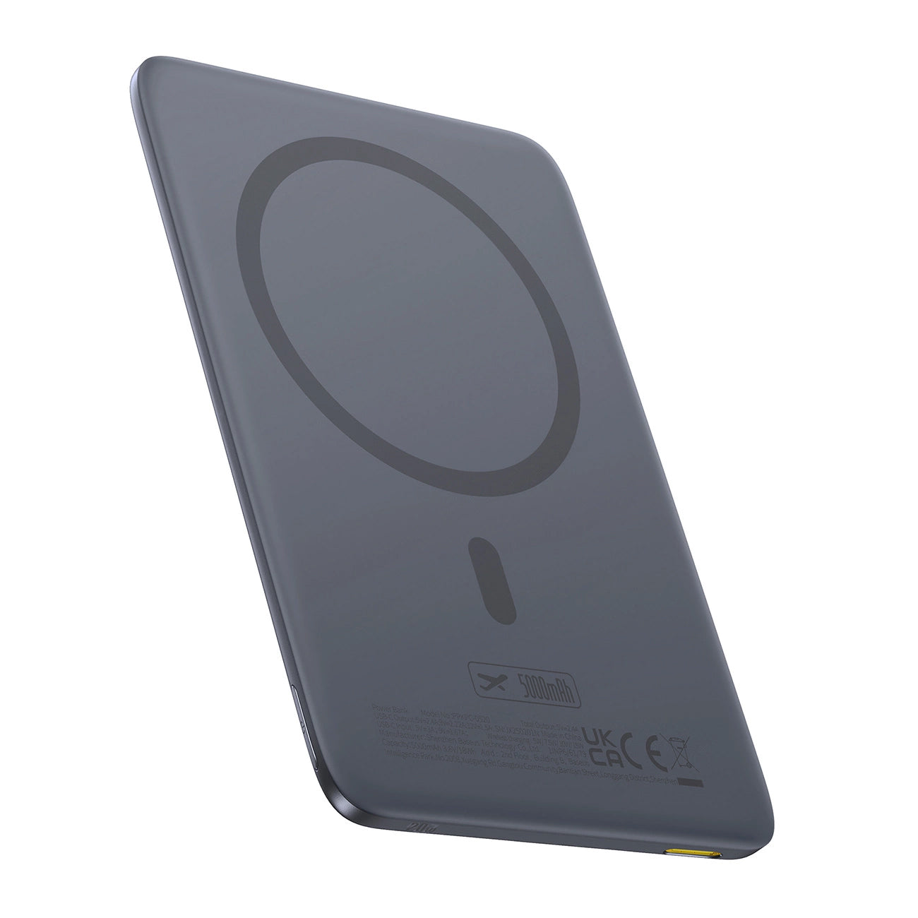 Externer Wireless-Akku Baseus PicoGo AM41, 5000mAh, 20W, PD + FQI, 1 x QI - 1 x USB-C, Grau P1007680C813-00