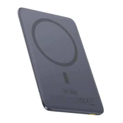 Externer Wireless-Akku Baseus PicoGo AM41, 5000mAh, 20W, PD + FQI, 1 x QI - 1 x USB-C, Grau P1007680C813-00
