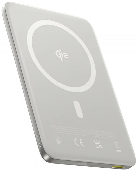 Externer Wireless-Akku Baseus PicoGo AM41, 10000mAh, 27W, PD + FQI, 1 x QI - 1 x USB-C, Beige E0027203