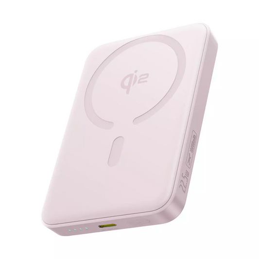 Externer Wireless-Akku Baseus Enerfill FM12, 10000mAh, 22.5W, PD + FQI, 1 x QI - 1 x USB-C, Rosa E0028502