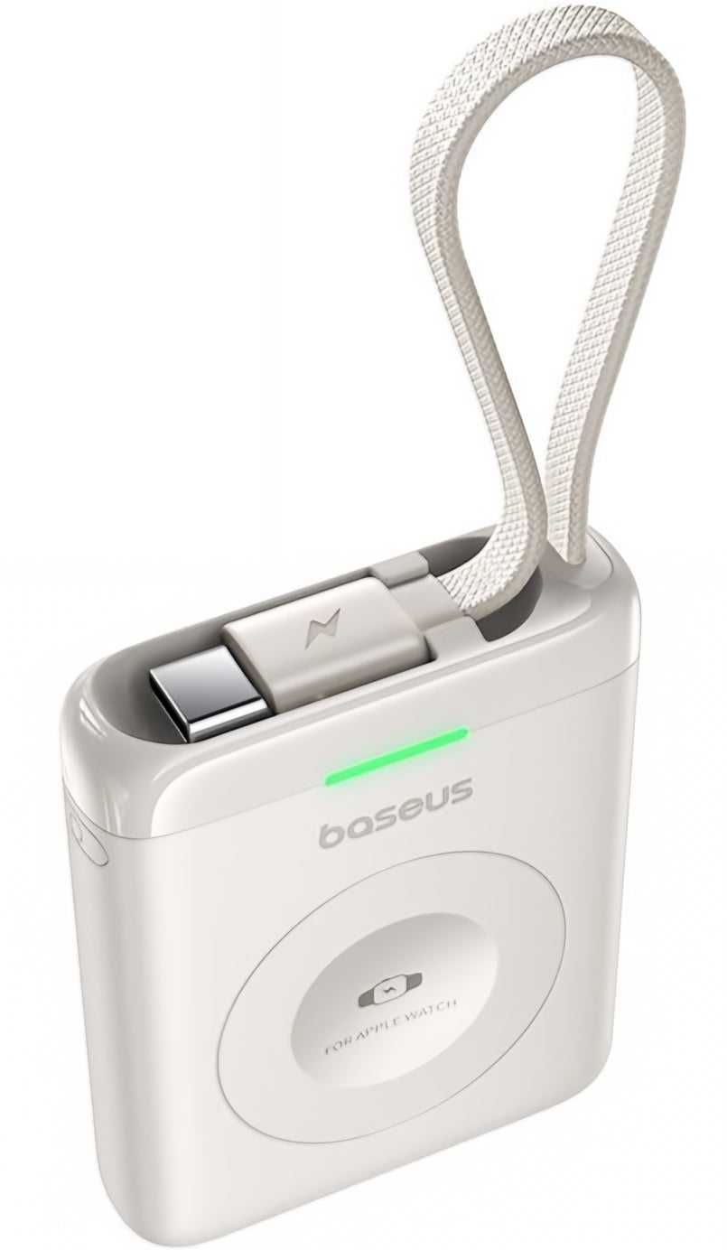Wireless Externe Batterie Baseus EnerFill FW11 für Apple Watch Series, 1640mAh, 5W, 1 x QI, Weiß E0205302