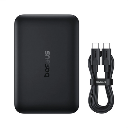Externer Wireless-Akku Baseus EnerFill FM11 Ultra-Mini, 10000mAh, 22.5W, PD + FQI, 1 x QI - 1 x USB-C, Schwarz P1008210E123-00