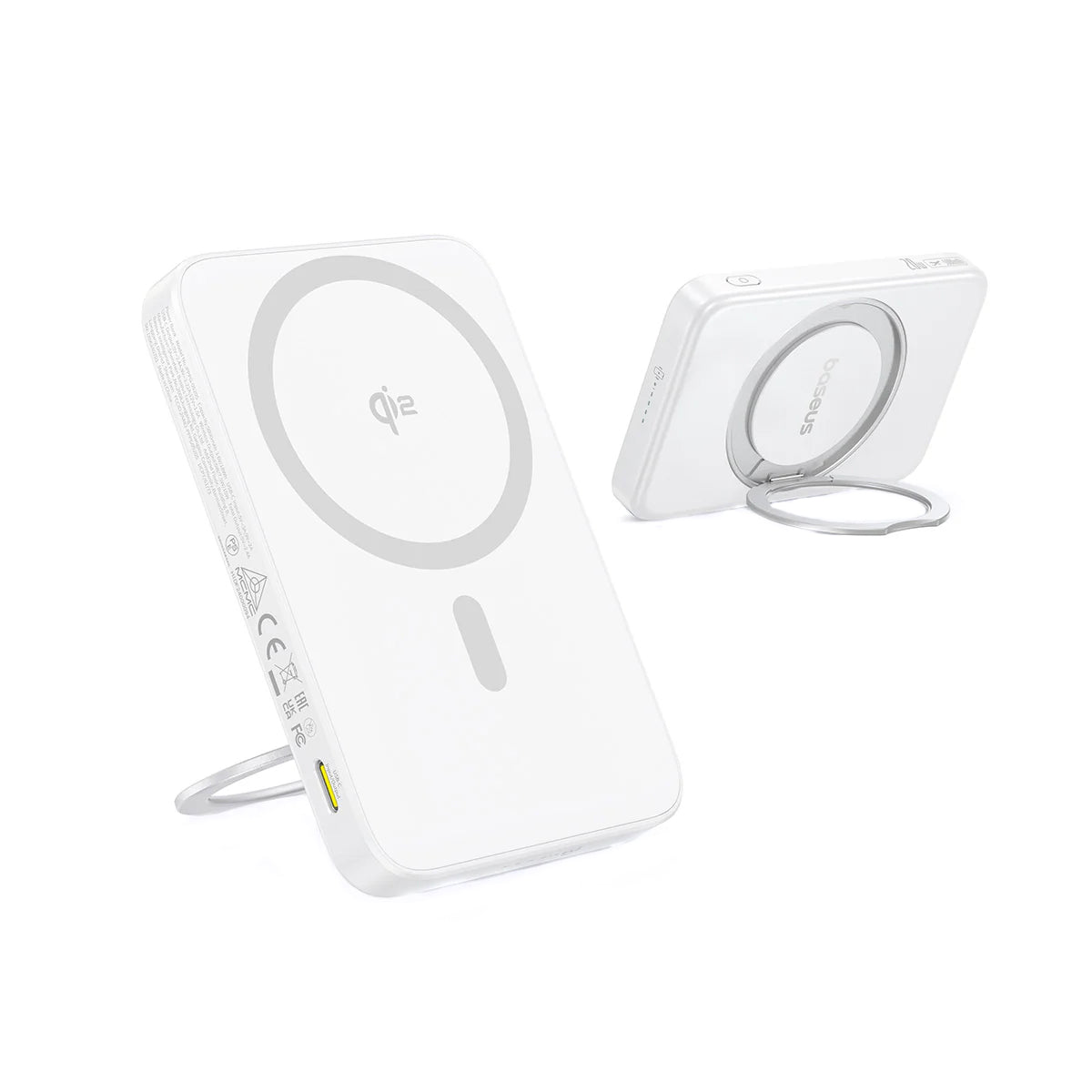 Externer Wireless-Akku Baseus PicoGo, 5000mAh, 20W, PD + FQI, 1 x QI - 1 x USB-C, Weiß P10076800213-01