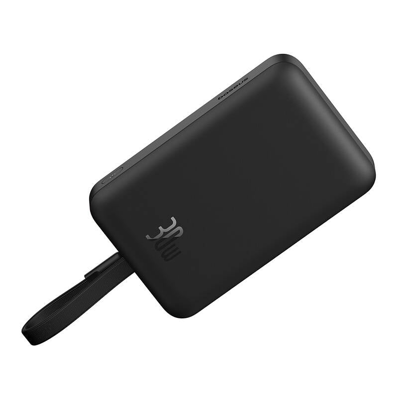 Externer Akku Wireless Baseus Magnetic Mini, 10000mAh, 30W, PD + FQI, 1 x QI - 2 x USB-C, Schwarz P1002210B113-00