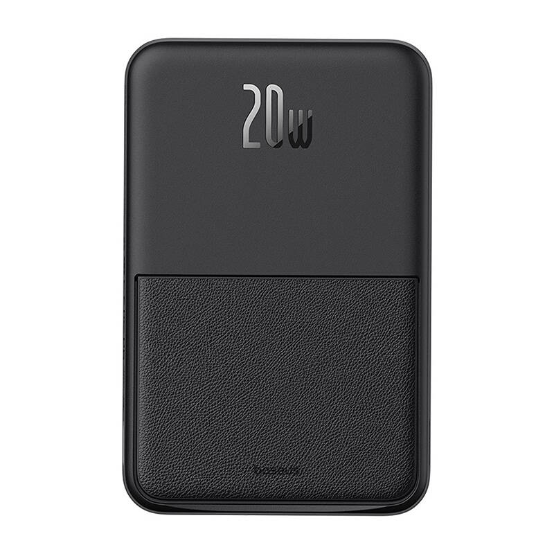 Baseus MagPro PPCXZ05 Wireless External Battery, 5000mAh, 20W, PD + FQI, 1 x QI - 1 x USB-C, Black P10064101123-00