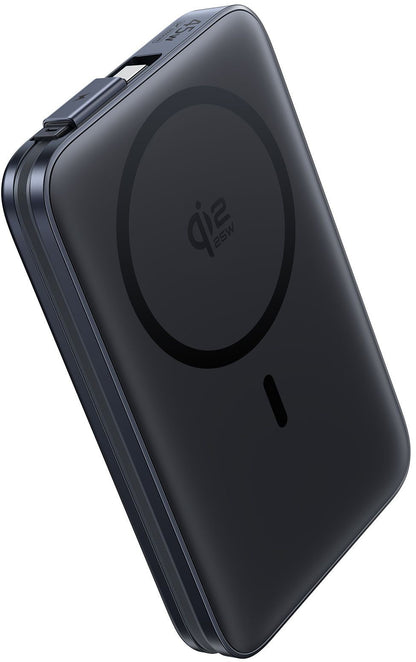 Baseus PicoGo AM61 Wireless Powerbank, 10000mAh, 45W, PD + FQI, 1 x QI - 2 x USB-C, Schwarz E0028V00