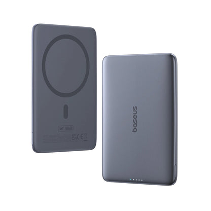 Externer Wireless-Akku Baseus PicoGo AM41, 5000mAh, 20W, PD + FQI, 1 x QI - 1 x USB-C, Grau P1007680C813-00