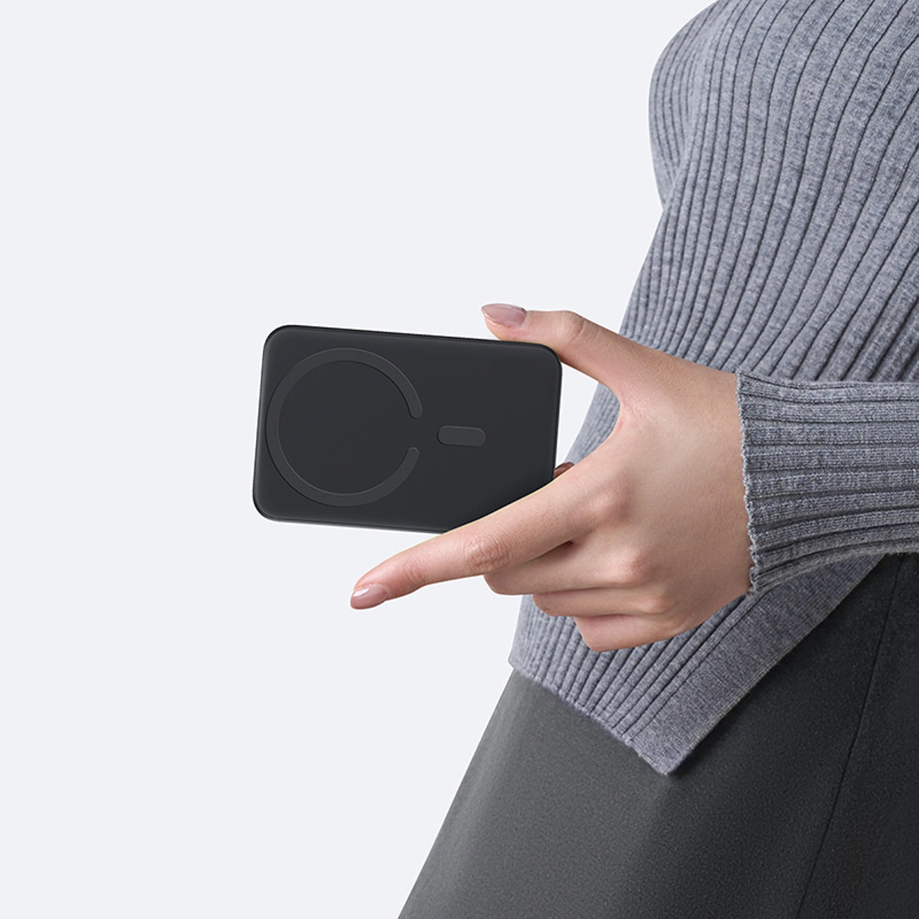 Externer Wireless-Akku Baseus EnerFill FM11 Ultra-Mini, 10000mAh, 22.5W, PD + FQI, 1 x QI - 1 x USB-C, Schwarz P1008210E123-00