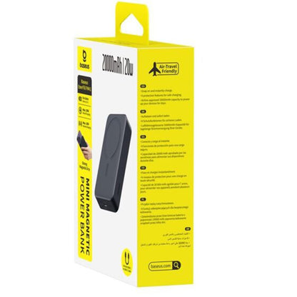Wireless Powerbank Baseus EnerFill FM41, 20000mAh, 20W, PD - FQI, 1 x QI - 1 x USB-C, Schwarz E0027U00