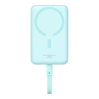 Externer Wireless-Akku Baseus Magnetic Mini, 10000mAh, 30W, PD + FQI, 1 x Lightning - 1 x QI - 1 x USB-C, Blau P1002210B333-00