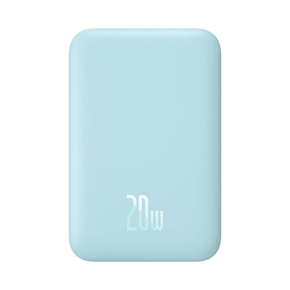 Externer Wireless-Akku Baseus Mini Air, 6000mAh, 20W, PD + FQI, 1 x QI - 1 x USB-C, Blau P10059002313-00