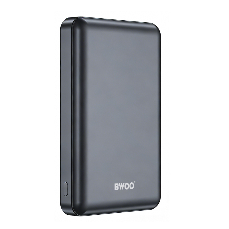Kabellose Externe Batterie BWOO BO-P82, 10000mAh, 22,5W, PD + FQI, 1 x QI - 1 x USB-C, Grau