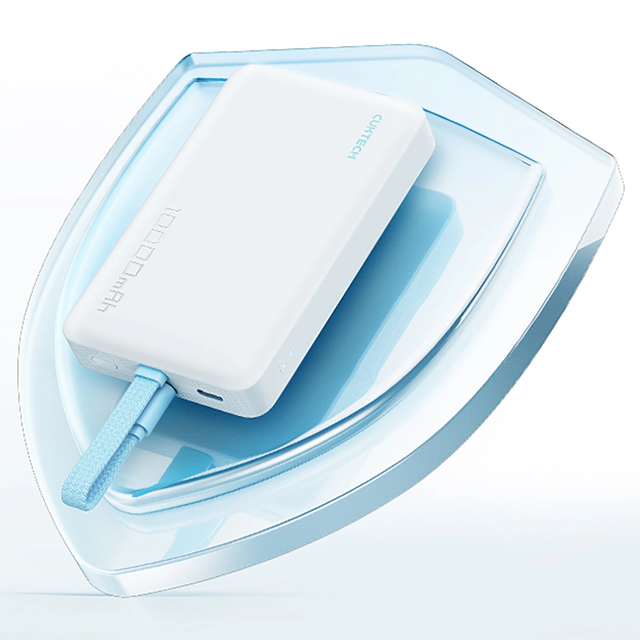 Cuktech CP132ML Wireless External Battery, 10000mAh, 22.5W, PD + QI, 2 x USB-C, White