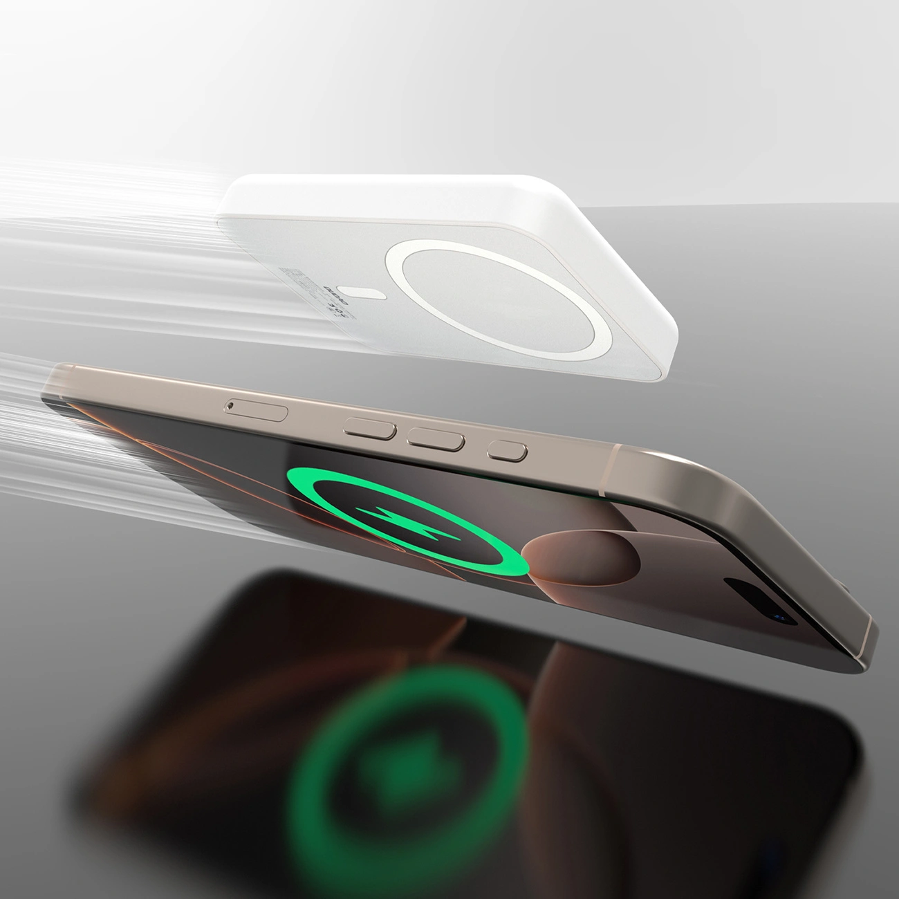 Externer Wireless-Akku Dudao K26, 10000mAh, 20W, PD + FQI, 1 x QI - 1 x USB-C, Weiß