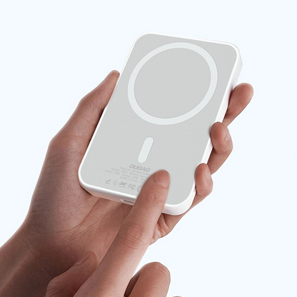 Externer Wireless-Akku Dudao K26, 10000mAh, 20W, PD + FQI, 1 x QI - 1 x USB-C, Weiß