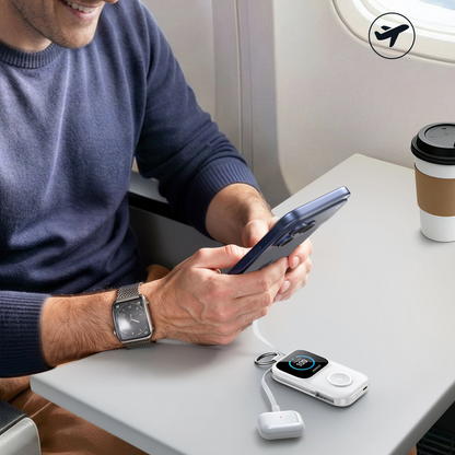 Wireless Externe Batterie Joyroom JR-W19, 5000mAh, 20W, QC + PD, 1 x Lightning - 1 x QI - 2 x USB-C, Weiß