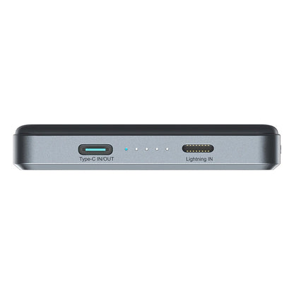 Externer Wireless-Akku Joyroom JR-PBM08 Pro, 10000mAh, 20W, PD + FQI, 1 x QI - 1 x USB-C, Grau