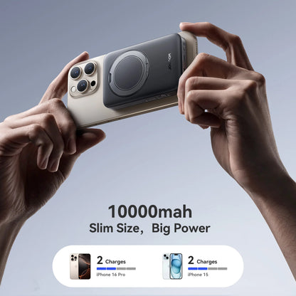 Externer Wireless-Akku Joyroom JR-PBM12, 10000mAh, 22.5W, QC + PD + FQI, 1 x QI - 1 x USB-A - 1 x USB-C, Schwarz