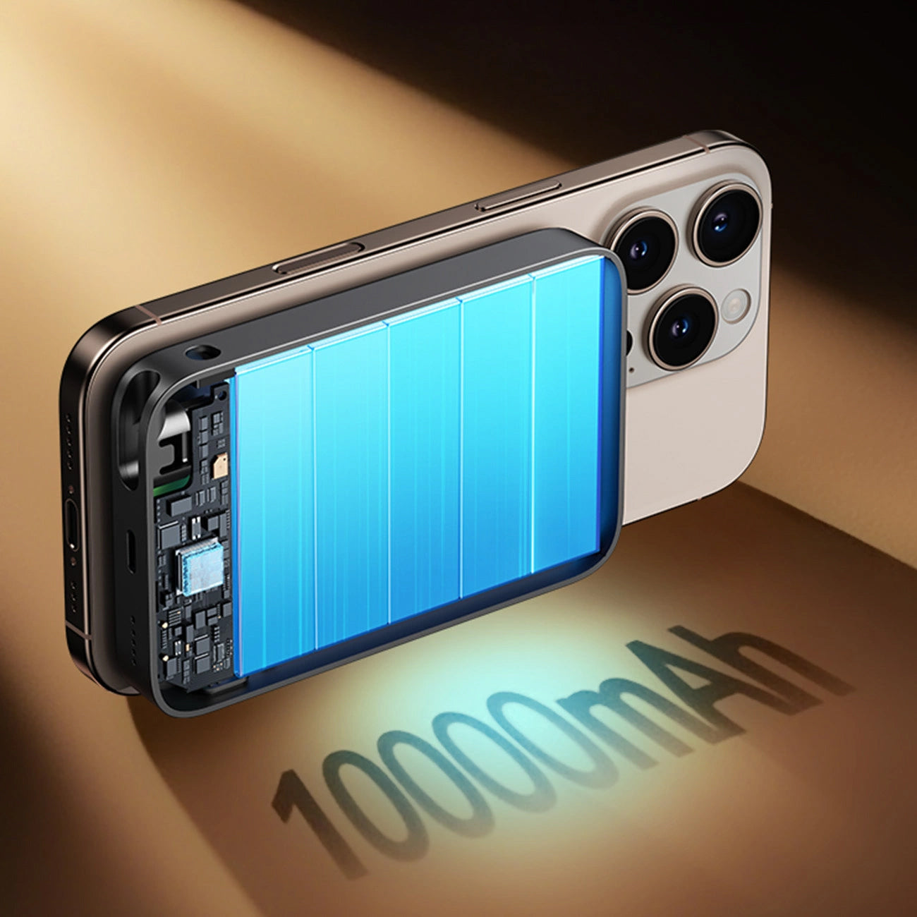 Externer Wireless-Akku Joyroom JR-PBM02, 10000mAh, 22.5W, PD + FQI, 1 x QI - 2 x USB-C, Schwarz