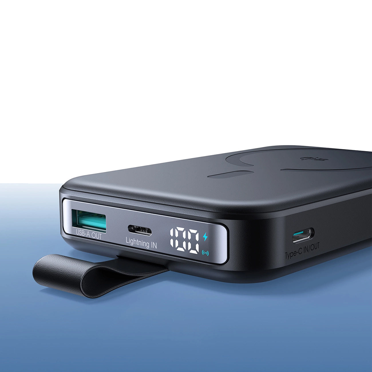 Joyroom JR-PBM11 Wireless External Battery, 10000mAh, 22.5W, QC + PD + FQI, 1 x QI - 1 x USB-A - 1 x USB-C, Black