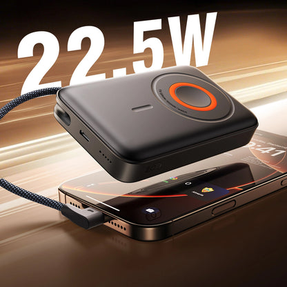 Externer Wireless-Akku Joyroom JR-PBM02, 10000mAh, 22.5W, PD + FQI, 1 x QI - 2 x USB-C, Schwarz